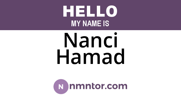 Nanci Hamad