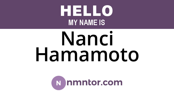 Nanci Hamamoto
