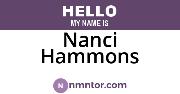 Nanci Hammons