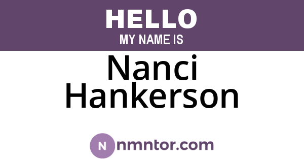 Nanci Hankerson