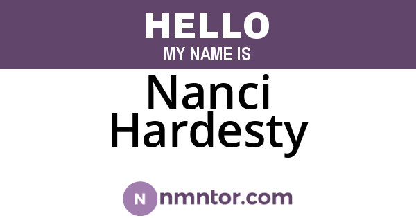 Nanci Hardesty