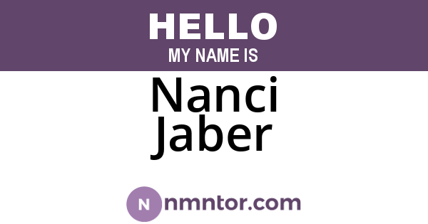 Nanci Jaber