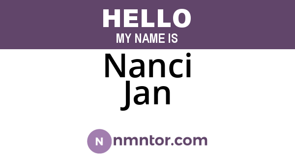 Nanci Jan