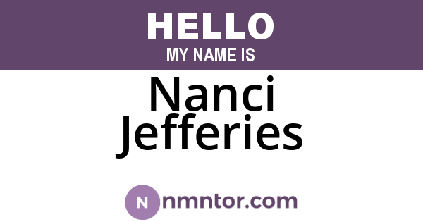 Nanci Jefferies