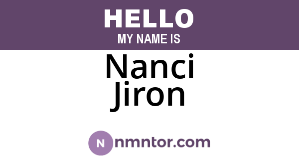 Nanci Jiron