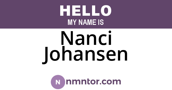 Nanci Johansen