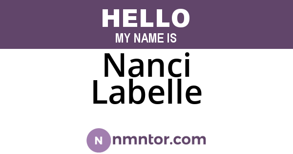Nanci Labelle