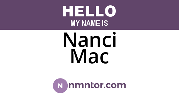 Nanci Mac