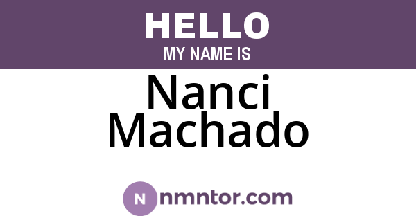 Nanci Machado
