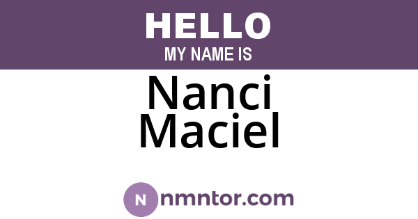 Nanci Maciel