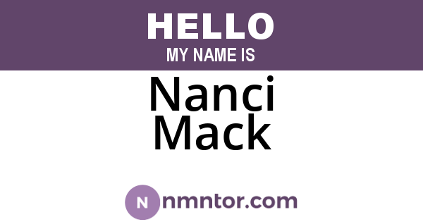 Nanci Mack