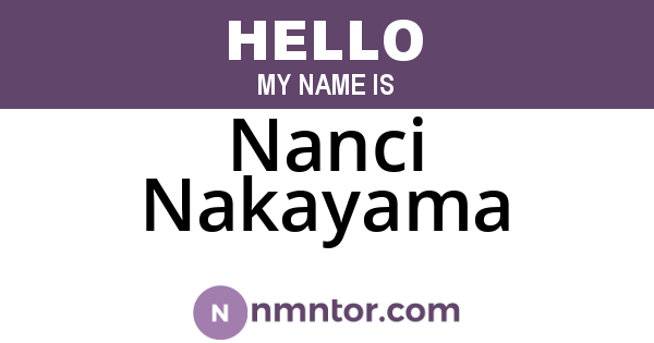 Nanci Nakayama