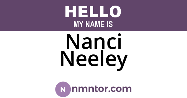 Nanci Neeley