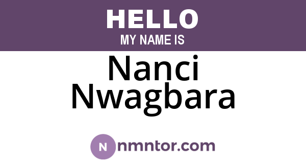 Nanci Nwagbara