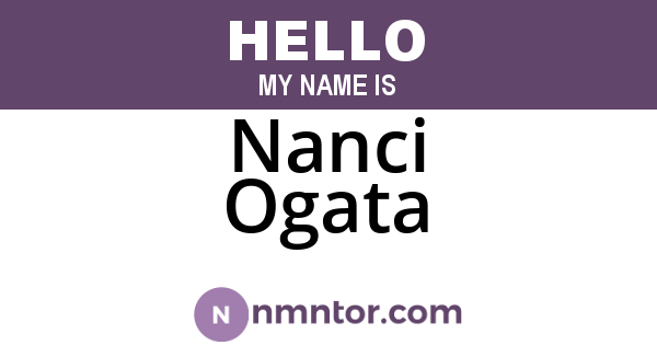 Nanci Ogata