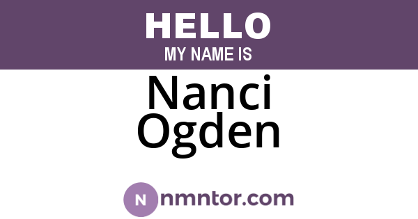 Nanci Ogden