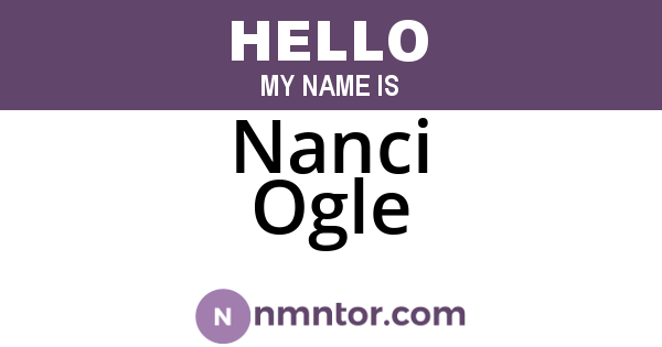 Nanci Ogle