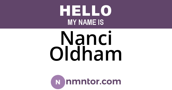Nanci Oldham