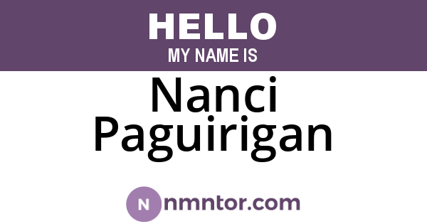 Nanci Paguirigan