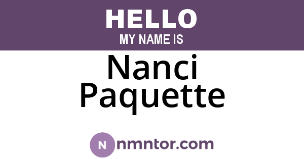Nanci Paquette