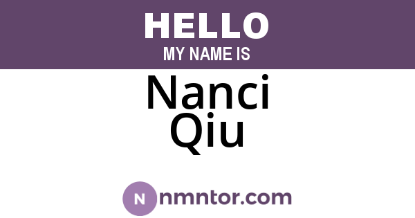 Nanci Qiu
