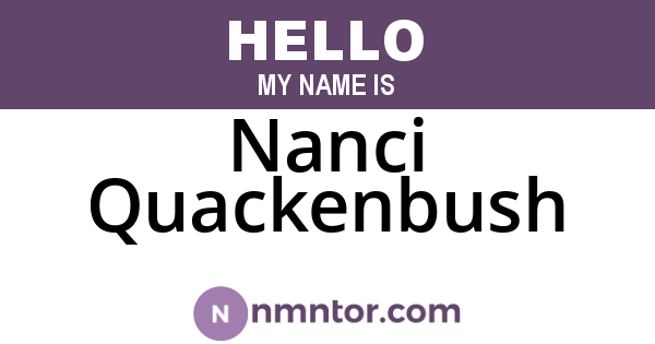 Nanci Quackenbush