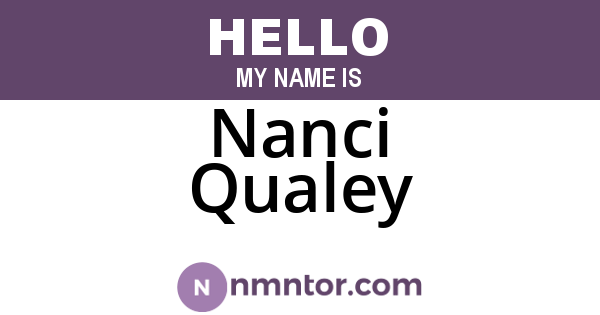 Nanci Qualey