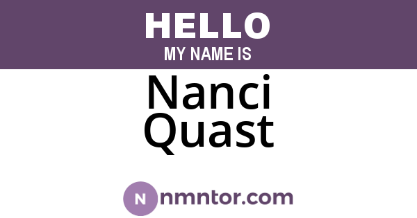 Nanci Quast