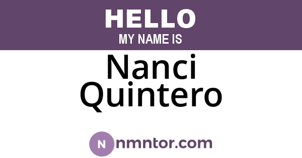 Nanci Quintero