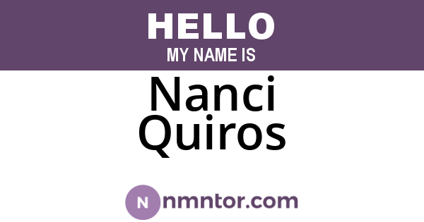 Nanci Quiros