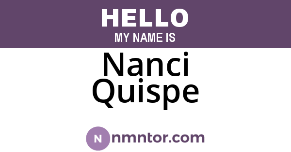 Nanci Quispe