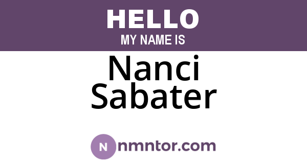 Nanci Sabater