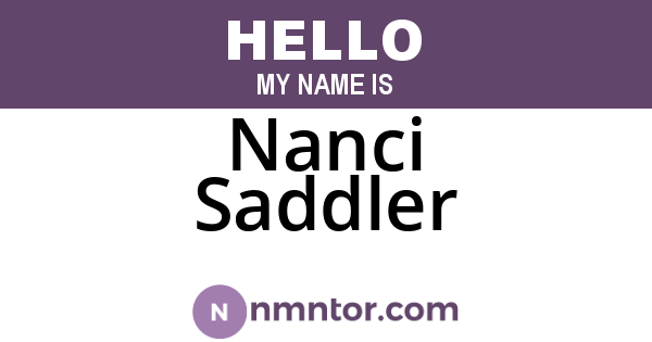 Nanci Saddler