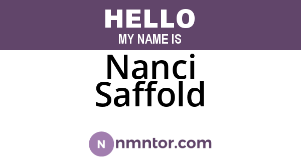 Nanci Saffold