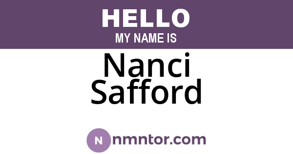 Nanci Safford