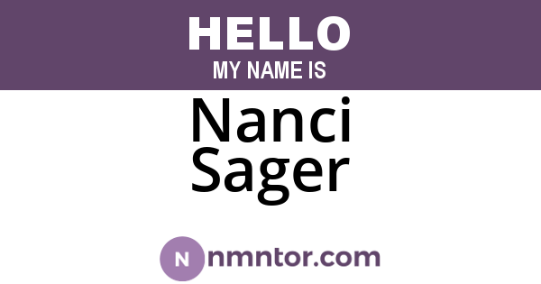 Nanci Sager