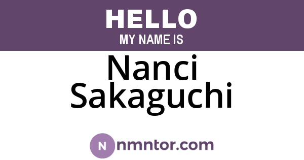Nanci Sakaguchi