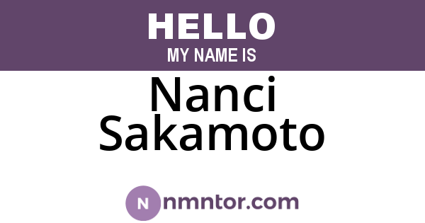 Nanci Sakamoto