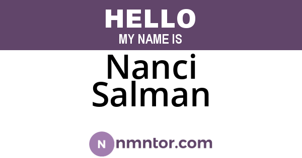 Nanci Salman