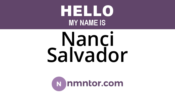 Nanci Salvador