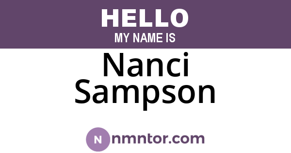 Nanci Sampson