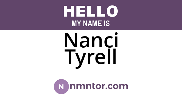 Nanci Tyrell