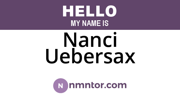 Nanci Uebersax
