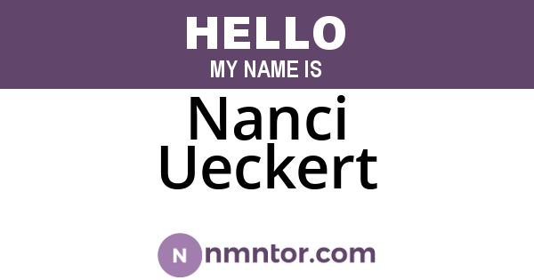 Nanci Ueckert