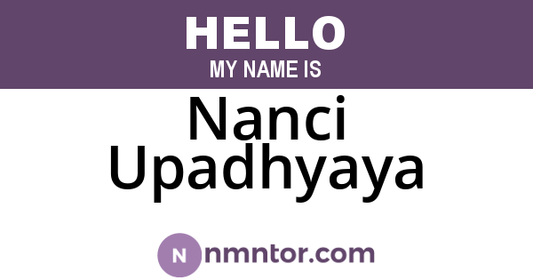 Nanci Upadhyaya