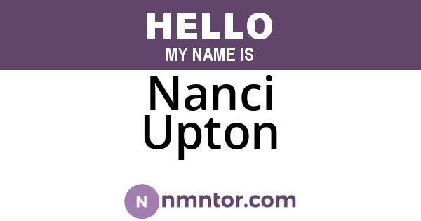 Nanci Upton