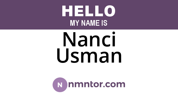 Nanci Usman