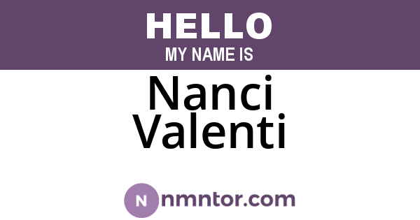 Nanci Valenti