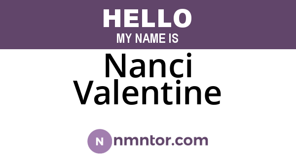 Nanci Valentine