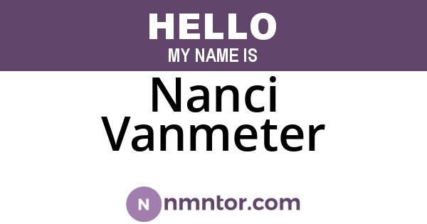 Nanci Vanmeter